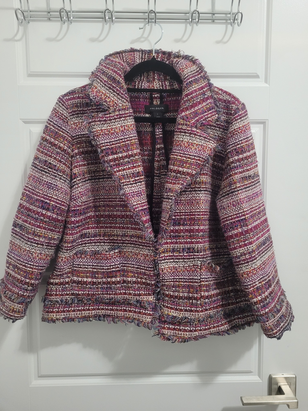 Halogen Pink Purple Multi Tweed Blazer